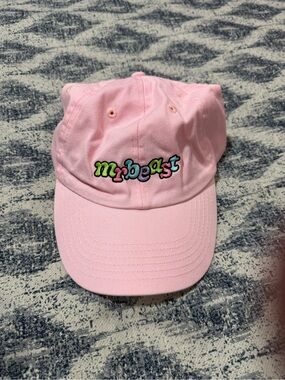 Mr Beast Pink Embroidered Baseball Cap New Never Worn